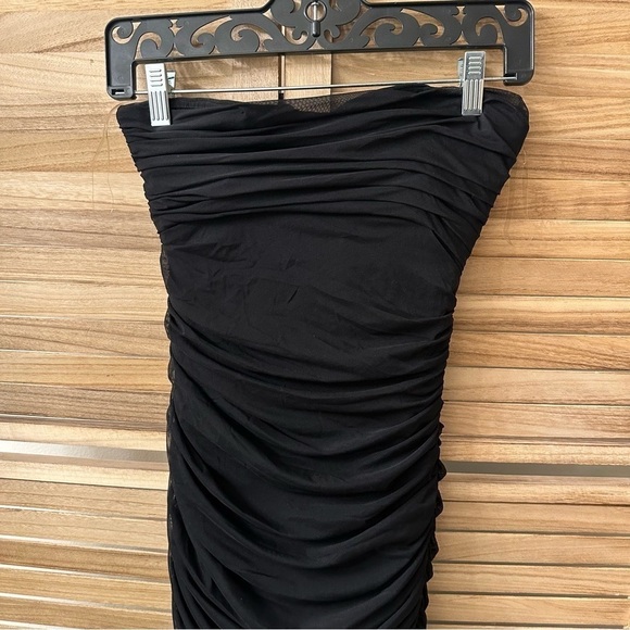 House of CB Sofia Ruched Maxi Dress in black size S - Picture 5 of 9